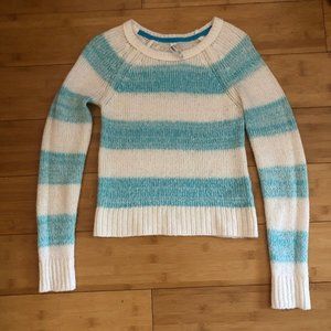 Blue and White Striped Aeropostale Sweater